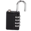 Gym Bag Locker Padlock 4 Digit Combination Zinc Alloy Black