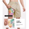 Gleeease Mens 7 Inch Swim Trunks with Compression Liner Quick