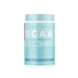 Pure Form BCAA  Electrolitos  BCAA Suplemento en polvo con Electrolitos y Aminocidos Esenciales de Cadena Ramificada para Rehidratacion Saludable...  