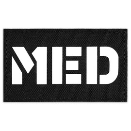 PETAC GEAR MED Medical Tactical Fastener Patch Hook-Fastener Backing 3.5x2, Bk