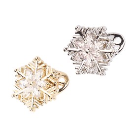 Elegant 3D Snowflake Nail Art Decoration, Rotatable Shiny Christmas Nail Art Decor, DIY Nail Accessory for Daily and Holiday Use, 2pcs Set