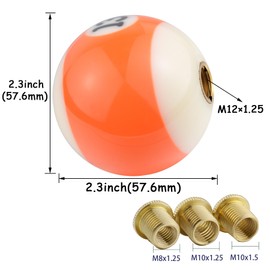 Padaodao 6 Speed Gear Knob Shift Grip Handle Round Shifting Lever Stick Head Number 13 Billiards for Most Automatic Manual Vehicles Cars