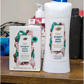 Dove 2024 Limited Dove Peppermint Bark Beauty Bar Antiperspirant Deodorant Set NEW