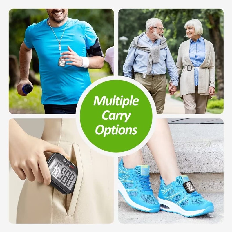 3D Pedometer for Walking, Simple Step Counter for Walking with