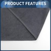 INFINAUTO Cleaning Cloths Towel,Car Drying Plush Cloth Absorbent Microfiber Grey,1pcs