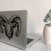 Large 210mm 'Ram Head ' Transparent/Clear Sticker Decal for Windows/Cars/Walls