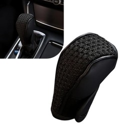 Ferianl Car Gear Shift Cover, Leather Gear Shift Knob Cover, Anti-Slip Shifting Knob Handle Stick Protector Covers, Universal for Auto, RV, SUV, Car Decoration Accessories