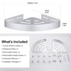DUFU Adhesive Corner Shower Caddy with Hooks,Bathroom Shower Organizer, No