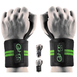 G5 HT SPORT Professional Wrist Wraps | Women & Men | Wrist Wraps | Bodybuilding Powerlifting Crossfit, Calistenics, Weightlifting Wrist Wraps (Black/Neon Green)
