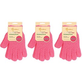 Evridwear Exfoliación Eficaz Guantes Exfoliantes Nailon Doble Textura Eliminan Suavemente Piel Muerta Suciedad Irritar Mejore Efecto Gel Ducha Sales