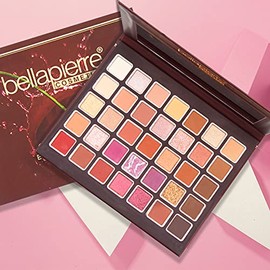 bellapierre Cherry Pop Paleta de maquillaje de sombras de ojos  35 tonos de color en una gama de acabados mate, satinado, brillante y laminado  No... 