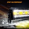 ASLONG 52 Inch 300W LED Light Bar White/Amber Flasing Strobe