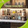 BMOSU Kitchen Corner Shelf Countertop Organizer with Hooks Adjustable Spice