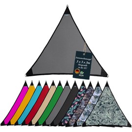 freigarten.de Awning Waterproof Sun Protection Garden with Attachments, Linen, 100% Protection from UV Rays (3 x 3 m, Grey)