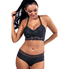 Malowinda 2pcs Women Lace Bralettes Wireless Padded Bra