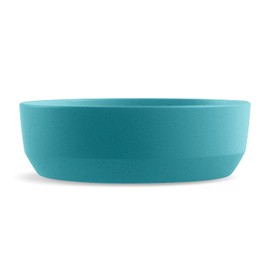 TarHong Pet Bowl/Feeder Made of Wheat Straw Polypro, Large, 5.3 Cup, Bevel Teal
