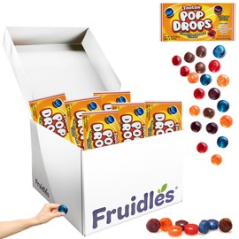 Fruidles Tootsie Pop Drops With Chewy Fruidles Roll Center, Party Favor, 3.5 oz Box (6-Pack)