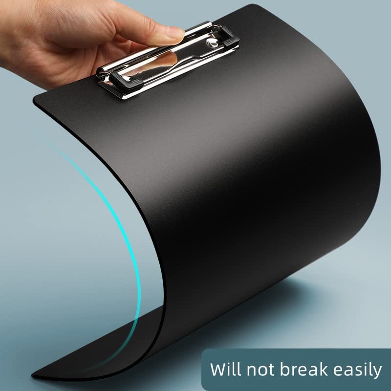 Clipboard Folder, 6 Packs A4 Plastic Clip Boards with Secure