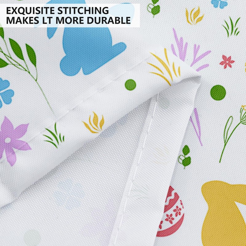 APROPHIC Easter Shower Curtain, Funny Rabbit Shower Curtain Set, Coloured