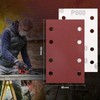 Sruhrak 80x133mm Sandpaper, 50 Pieces Sanding Sheets Hook and Loop