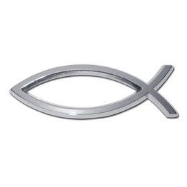 Christian Fish Chrome Auto Emblem