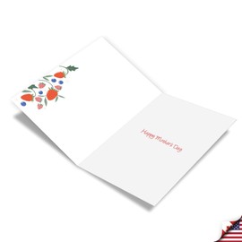 NobleWorks Mother's Day Greeting Card with 5 x 7 Inch Envelope (1 Card) Mom All About Mom - Berries C10993FMDG