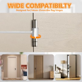 Hinges Gap Adjusting Wrench - Door Hinge Adjustment Tool, Double-Ended Door Hinge Repair Wrench, Door Hinge Repair Tool for Standard Round Bolts (Large Size)