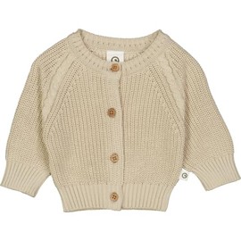 Müsli by Green Cotton Unisex Baby Knit Chunky Cardigan Sweater, Oat.