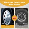 HQALTY Chrome Dome 2 Front Axle Cover Kit with 32mm/33mm