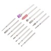 20 Holes 14pcs Nail Grinding Head Holder Manicure Pedicure Bits