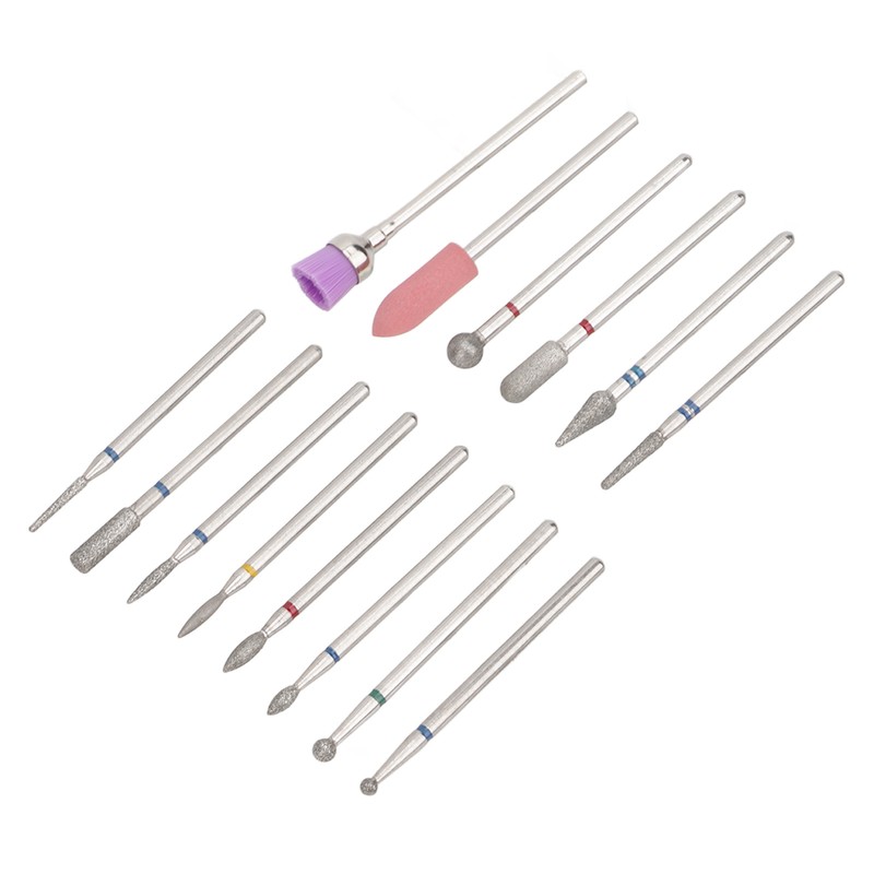 20 Holes 14pcs Nail Grinding Head Holder Manicure Pedicure Bits