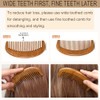 Wooden Comb Wood Hair Comb Green Sandalwood Comb for Women