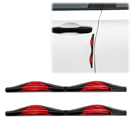 GAOLAOSY 2PCS Car Door Anti-Collision Strip, Car Side Door Edge Guards Protector Sticker, Self-Adhesive Bumper Protection Decorative Cover, Universal Auto Exterior Anti-Impact Trim Accessory (Red)