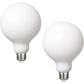 MYEMITTING 2 Pack Dimmable LED Globe Bulb, 5.5W Equivalent 60W, Neutral White 4000K CRI 90, Milky Glass, Bathroom Vanity Mirror, E26 Medium Base