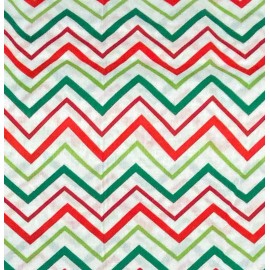 Anna Marie Green & Red Christmas Holiday Festive Chevron Cotton Fabric by Anna Marie