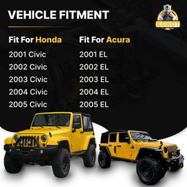 Koxot 4pcs Front & Rear Stabilizer Sway Bars Fit for Honda 2001 2002 2003 2004 2005 Civic, Compatible With Acura 2001 2002 2003 2004 2005 EL | K90452 K90453 K90454 K90455