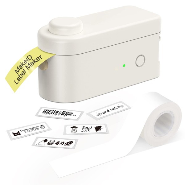 MakeID Label Writer, L1-A Label Printer, Smartphone Compatible Green (Compatible Tape Width 0.4 - 0.6 inches (9 - 16 mm) Width)