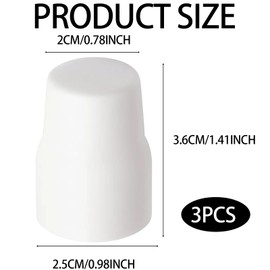 3 Radiator Valve Caps, Universal Push-Fit Radiator Caps for Valve Protection, White Plastic Radiator Valve Caps for Home Heating Systems, Safe for Children and Pets, Easy DIY Installation