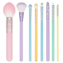 MODA Posh Pastel 8pc Brush Set – Vibrant Makeup Brushes for Face & Eyes – Vegan, Cruelty-Free