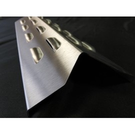 KOCH #22 High Quality Flame Distributor 350 x 115 mm for Gas Barbecue - Flame Plate Burner Cover Aroma Rail - Stainless Steel V2A Thickness 1.25 mm, 500 g Solid Quality Made in Germany