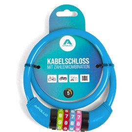 Apollo Children's Bicycle Lock - Also for Scooters and Balance Bikes - Simple Combination Lock for Children, Lightweight and Safe, Scooter Lock with Combination Code