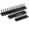 3PCS 1/4in 3/8in 1/2in Socket Holder Organizer Black Multifunctional Storage