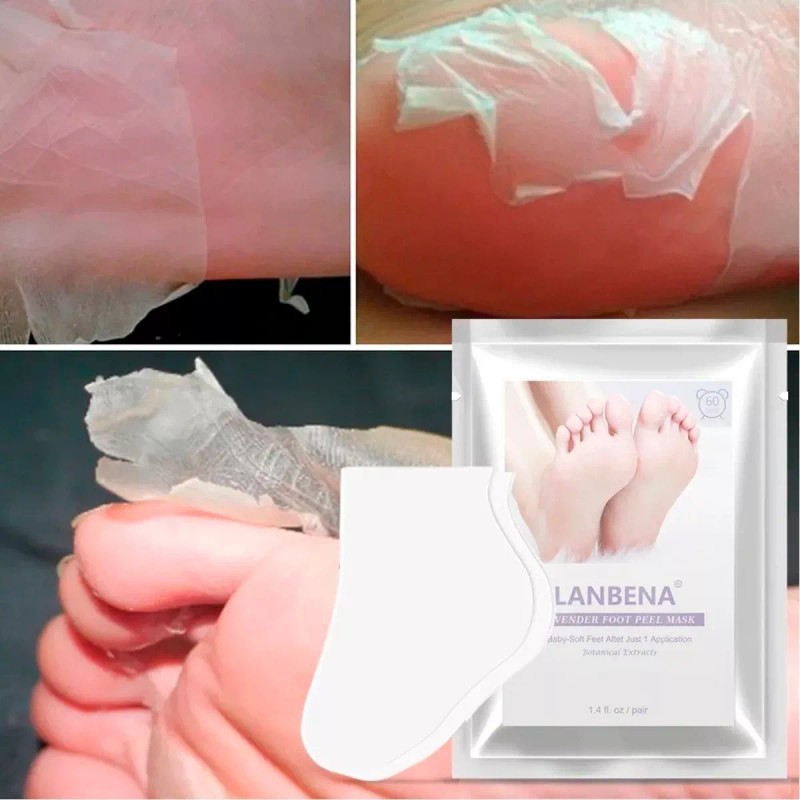 Lanbena Pack Mascarilla Exfoliante Pies Lanbena Elimina Piel Muerta