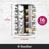 FineDine: Stainless steel round spice rack 16 Pack