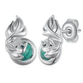 Phoenix Earrings 925 Sterling Silver Turquoise Womens Phoenix Jewelry Unique Gifts for Women Mom Symbol of Rebirth and Hope