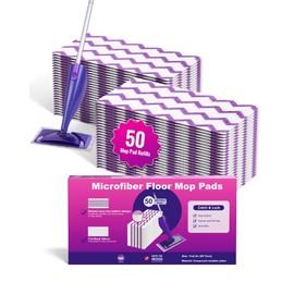 Kukident Wet Jet Refills, 50 Count Microfiber Wet Jet Pads for Swiffer Mop, Disposable Multi Surface Swifter Pads Refill, Floor Cleaner for Mopping, Heavy-Duty Absorbent and Stickiness