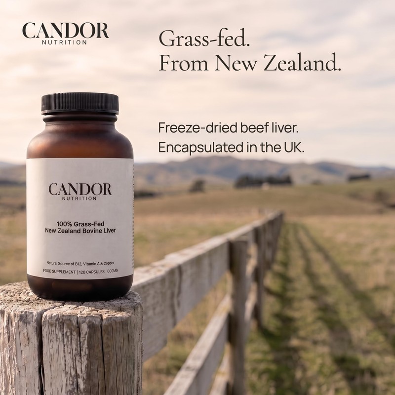 Grass-Fed Beef Liver Capsules, New Zealand, 2400mg per Serving, 120