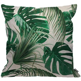 HGOD DESIGNS Cushion Cover Palm Leaves Jungle Leaf Throw Pillow Cover Home Decorative for Men/Women living room Bedroom Sofa Chair 18X18 Inch Pillowcase