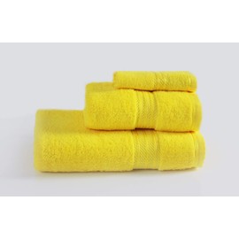 Bentley Priory Linens Supreme Face Flannels for Bathroom 500GSM Super Soft Egyptian Cotton Pack of 4 Absorbent and Quick Dry Face Cloth Flannel Towels Set 30 x 30cm (YELLOW)