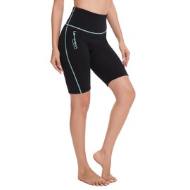Lemorecn Wetsuit Shorts Women 2mm Super Stretch Neoprene Wetsuit Pants for Water Sports(CA1026green-M)